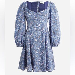 Sweetheart Long-sleeve Mini Dress In Liberty® Bourton Bloom Fabric